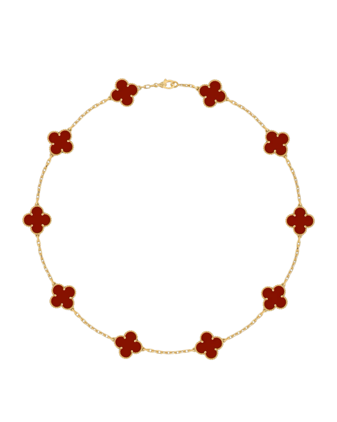 Collar VCA oro 18k cornalina 45cm