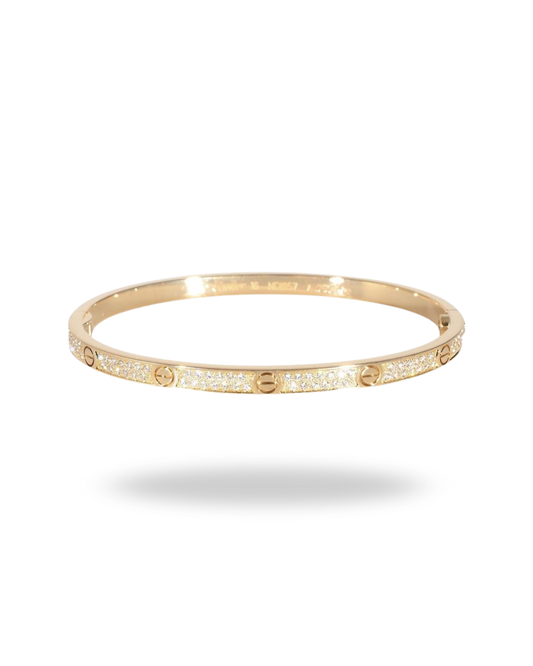 Pulsera Cartier love Tiny 14k pavé en diamantes naturales