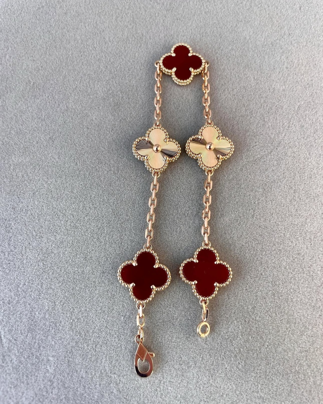 Pulsera VCA oro rosa/cornalina 18k