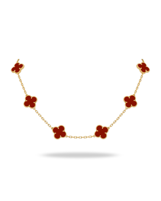 Collar VCA oro 18k cornalina 45cm