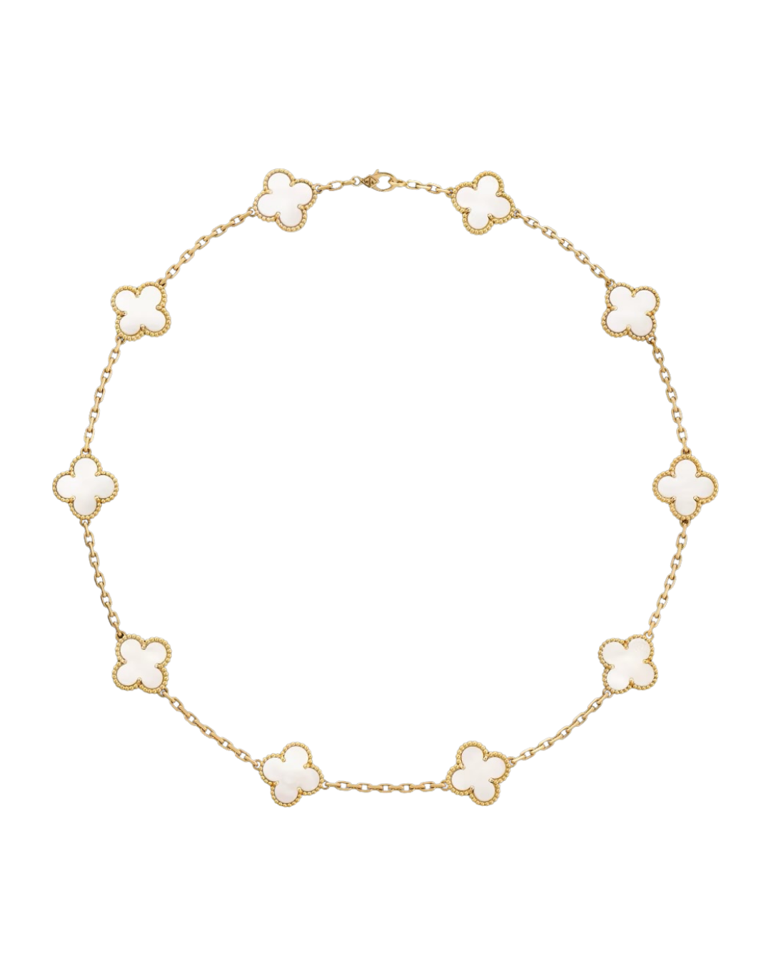 Collar Van Cleef Madre Perla 45cm 10 motif oro 18k