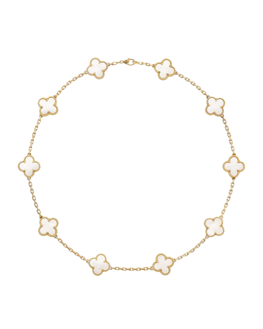 Collar Van Cleef Madre Perla 45cm 10 motif oro 18k