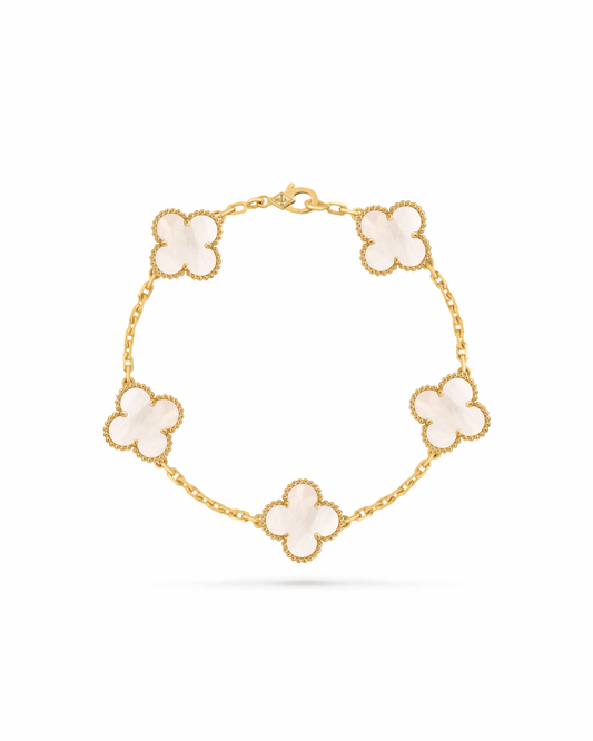 Pulsera VCA Madre perla blanca 18k
